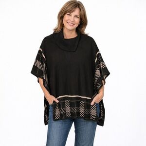 WHITE HOUSE BLACK MARKET | Split Cowl Neck Poncho Sweater
